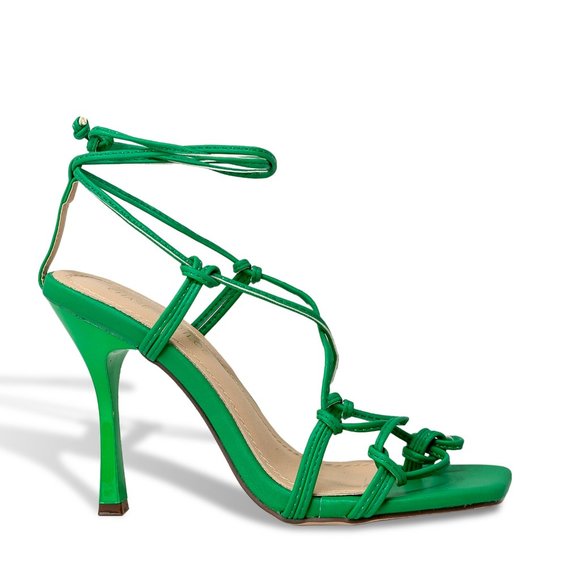 Knotted Wrap Up Strappy Heel By Chase + Chloe - Picture 1 of 4